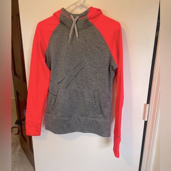 Nike Tops - Nike Therma-Fit Small Pink & Grey Hoodie